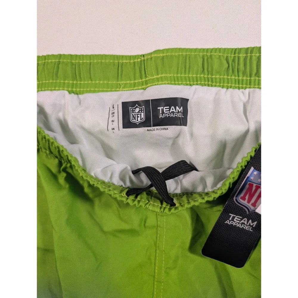 NFL Swim Trunks Mens Large Green Seattle Seahawks Ombre Board Shorts FOCO NEW